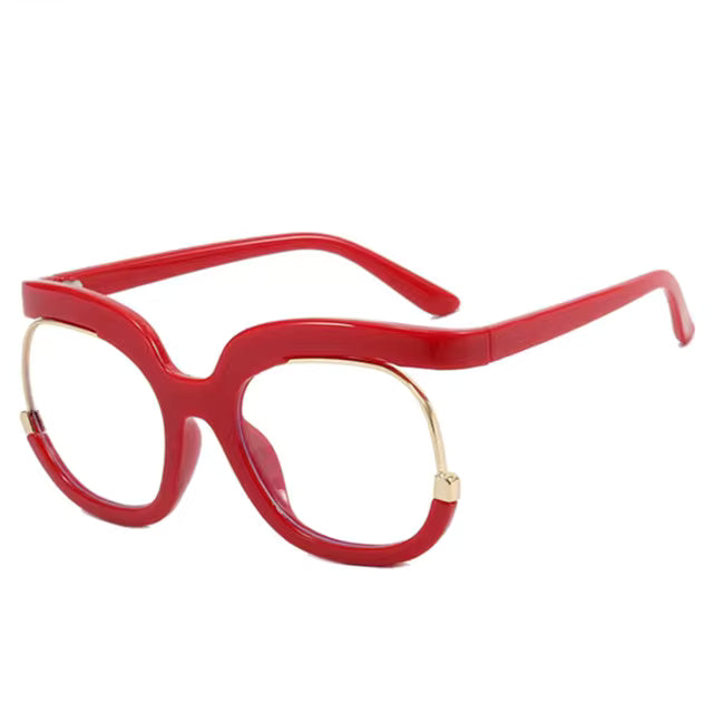 Rainbow Frame Anti Blue Light Clear Oversized Eyeglasses